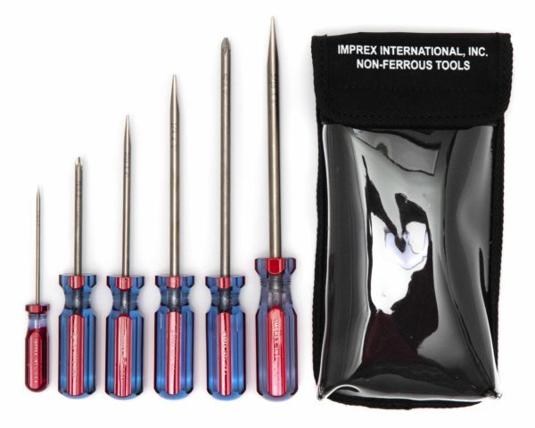 Titanium non-magnetic screwdriver kit. 3T MR conditional.