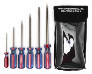Titanium non-magnetic screwdriver kit. 3T MR conditional.
