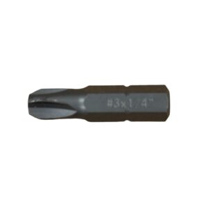 Screwdriver Bit Phillips #3 X 1/4" Drive Titanium