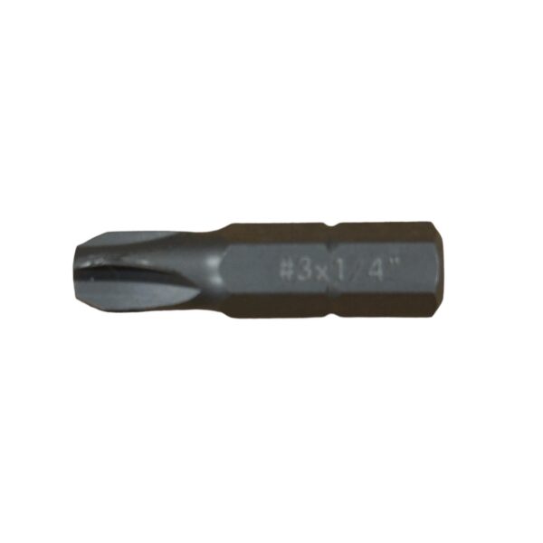 Screwdriver Bit Phillips #3 X 1/4" Drive Titanium