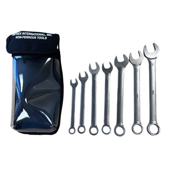 Titanium non-magnetic inch combination wrench kit. 3T MR conditional.