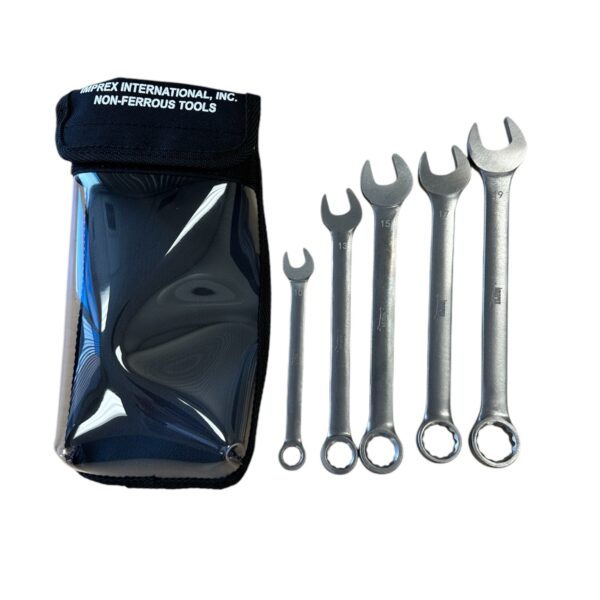 Titanium non-magnetic metric combination wrench kit. 3T MR conditional.